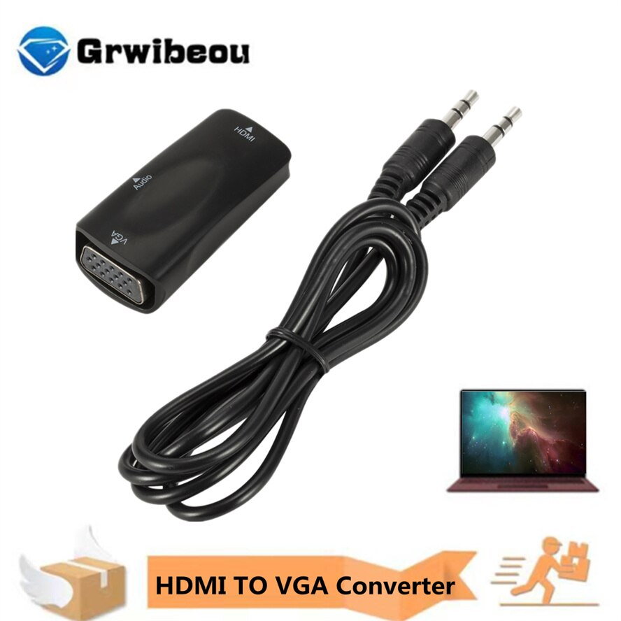 GRWIBEOU-̴ HDMI  VGA  , 1080P FHD   HD2VGA ȯ PC Ʈ HDTV ǻ 
